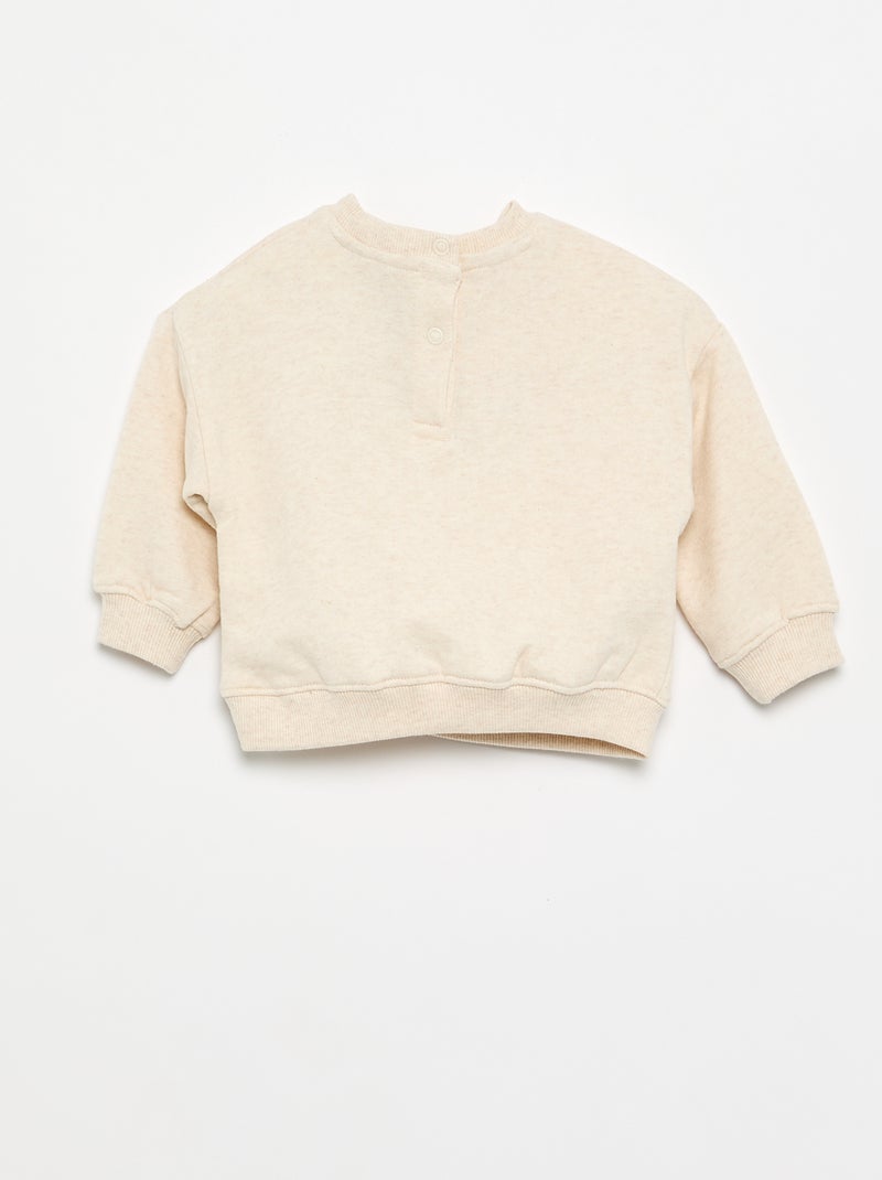 Felpa in French Terry Beige - Kiabi
