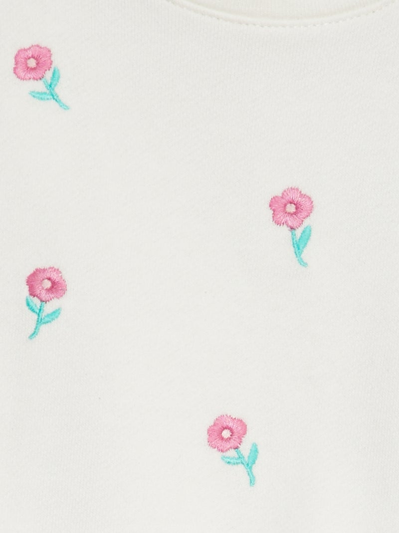 Felpa in french terry BIANCO - Kiabi