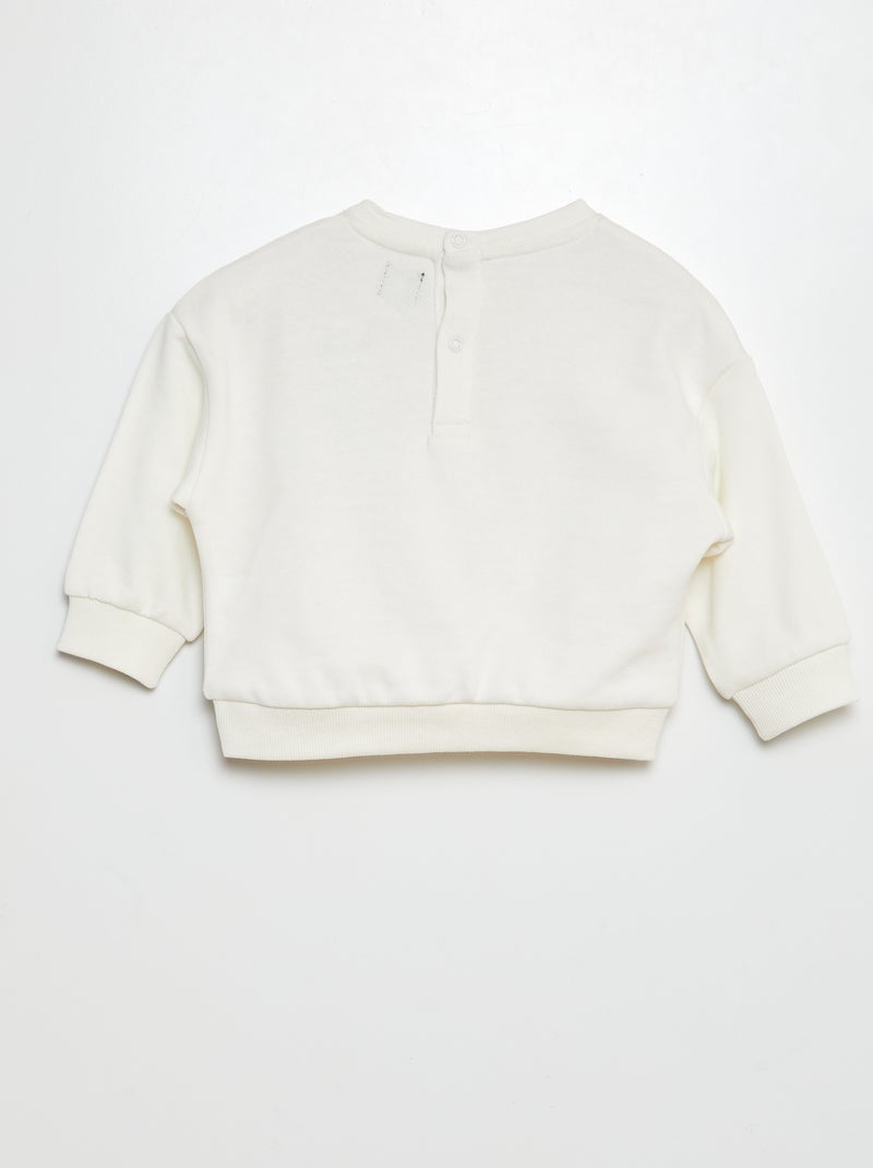 Felpa in french terry BIANCO - Kiabi