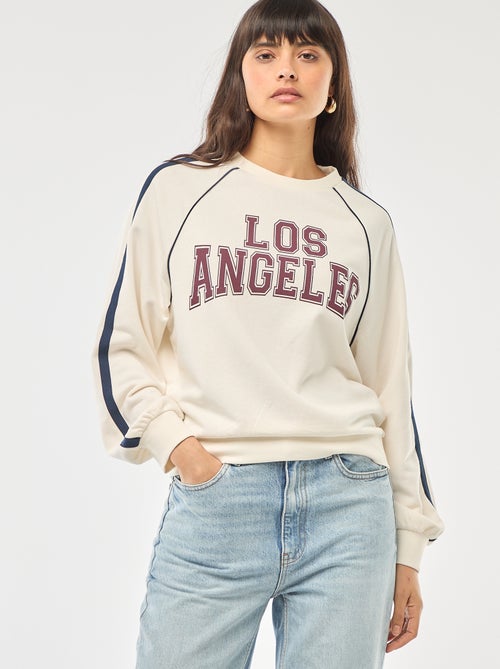 Felpa in french terry con bande a contrasto - Kiabi Felpa in french terry con bande a contrasto - Kiabi