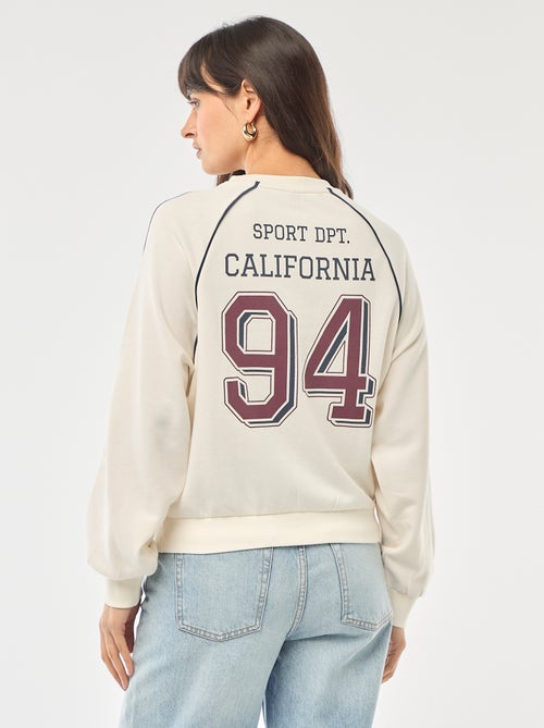 Felpa in french terry con bande a contrasto - Kiabi Felpa in french terry con bande a contrasto - Kiabi