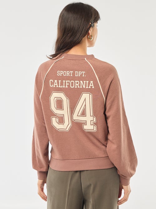 Felpa in french terry con bande a contrasto - Kiabi