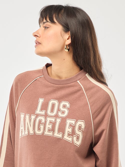 Felpa in french terry con bande a contrasto - Kiabi