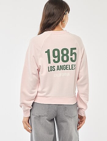 Felpa in french terry con bande a contrasto