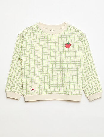 Felpa in French Terry con motivo