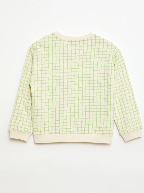 Felpa in French Terry con motivo - Kiabi