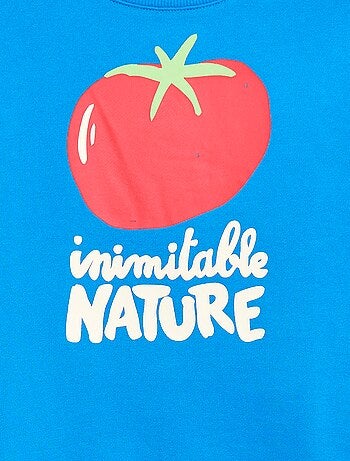 Felpa in French Terry con motivo