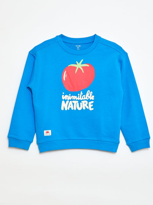 Felpa in French Terry con motivo - Kiabi
