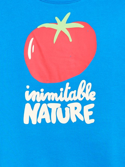 Felpa in French Terry con motivo - Kiabi