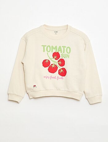 Felpa in French Terry con stampa frontale