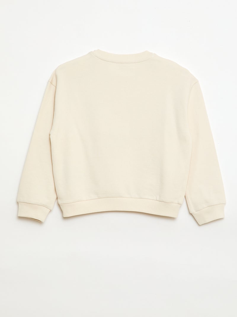 Felpa in French Terry con stampa frontale Bianco - Kiabi