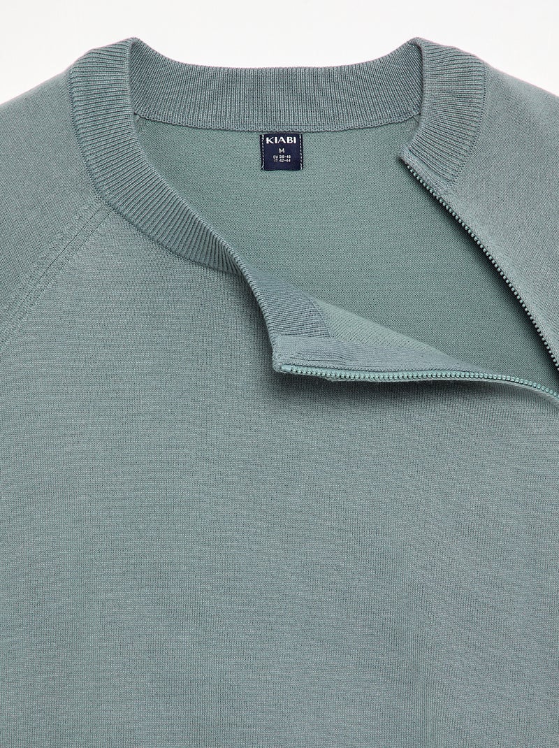 Felpa in maglia - Facile da indossare Blu - Kiabi