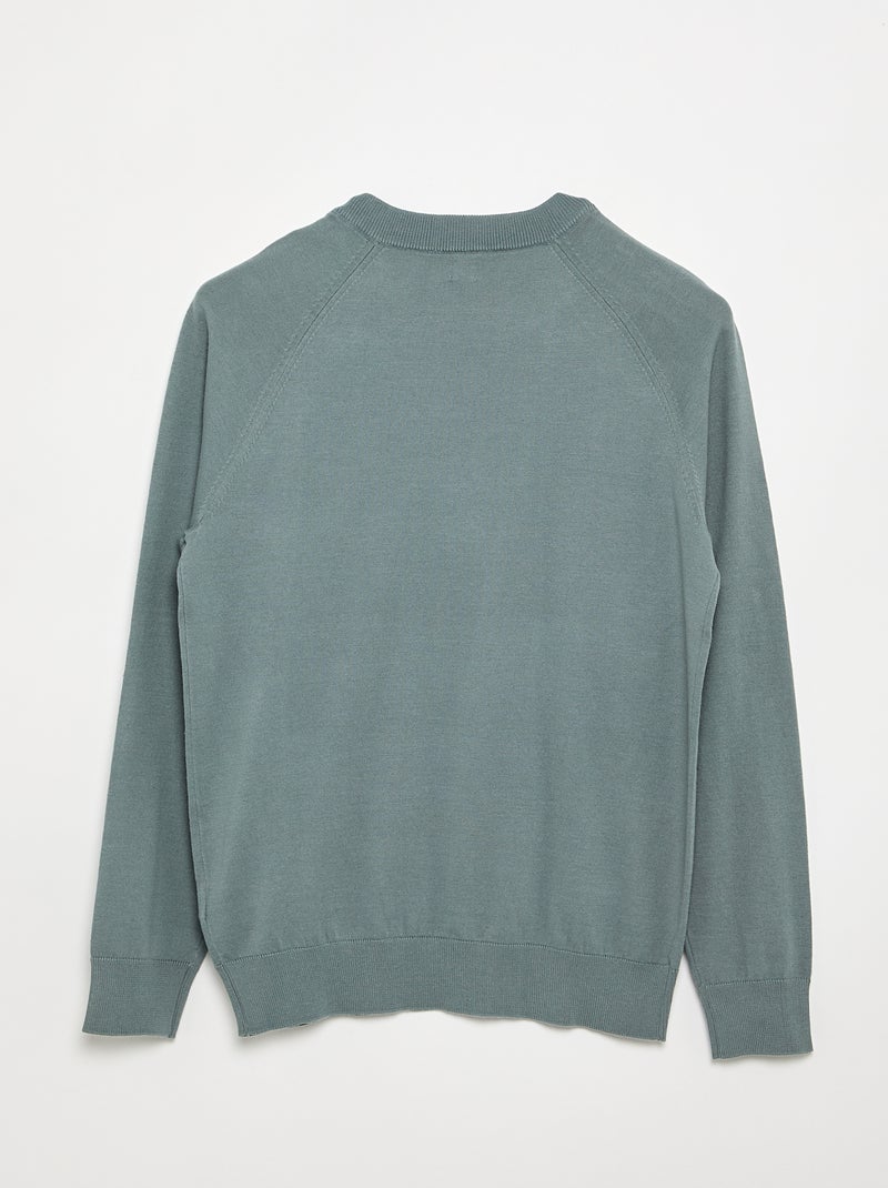 Felpa in maglia - Facile da indossare Blu - Kiabi