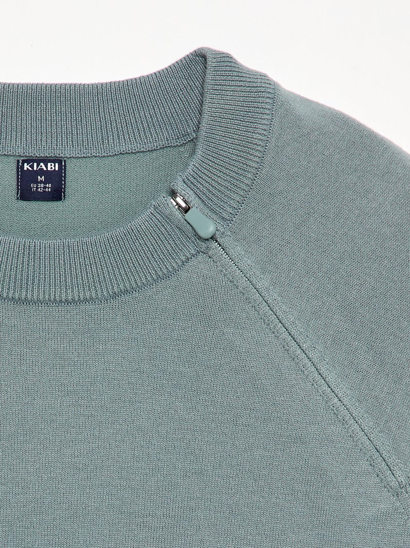 Felpa in maglia - Facile da indossare Blu - Kiabi