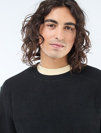 Felpa in maglia a nido d'ape