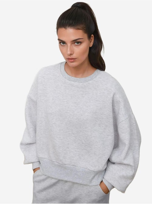 Felpa in maglia a rilievo con girocollo e vestibilità ampia hiccup - Kiabi Felpa in maglia a rilievo con girocollo e vestibilità ampia hiccup - Kiabi