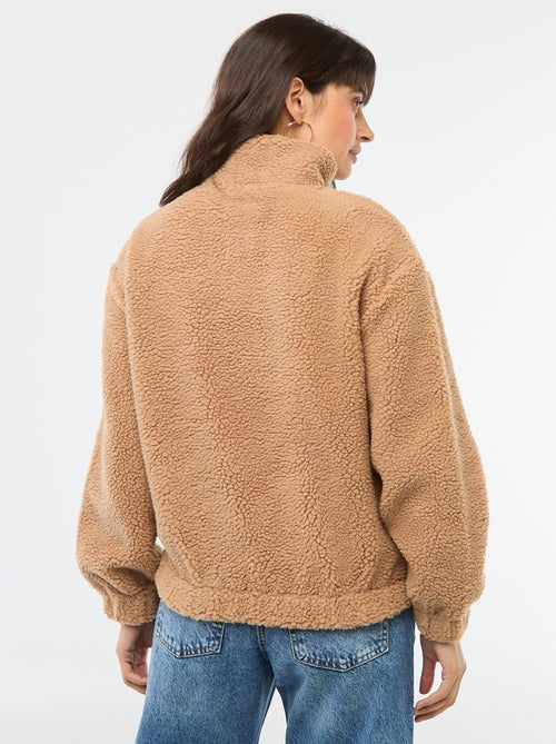 Felpa in maglia bouclé stampata - Kiabi