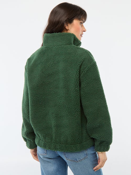 Felpa in maglia bouclé stampata - Kiabi