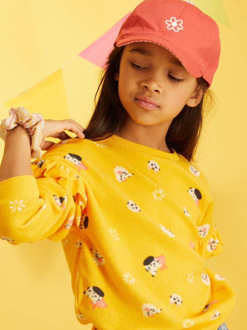 Felpa in maglia bouclette GIALLO - Kiabi