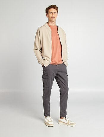 Felpa in maglia con apertura con zip