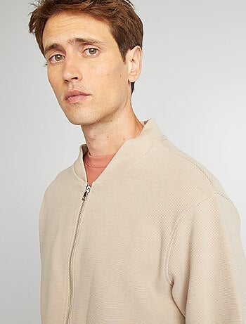 Felpa in maglia con apertura con zip