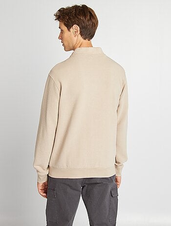 Felpa in maglia con apertura con zip