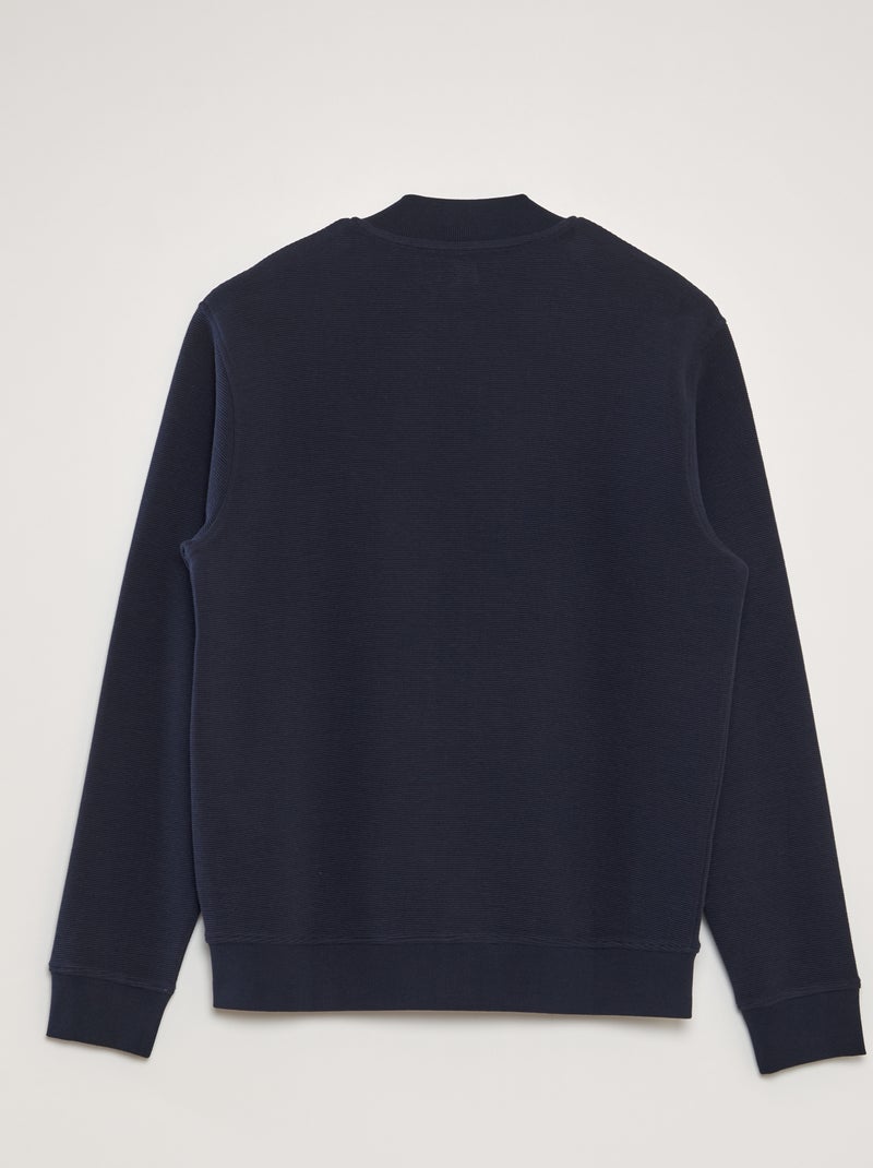 Felpa in maglia con apertura con zip BLU - Kiabi