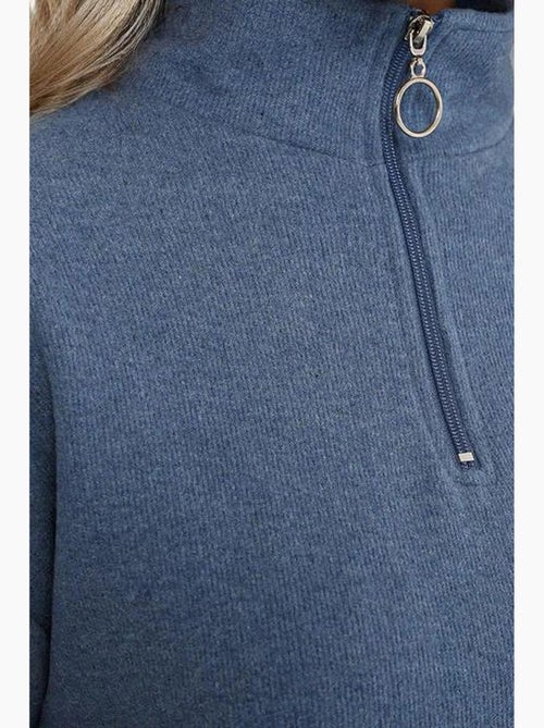 Felpa in maglia con colletto e cerniera bdart - Kiabi Felpa in maglia con colletto e cerniera bdart - Kiabi