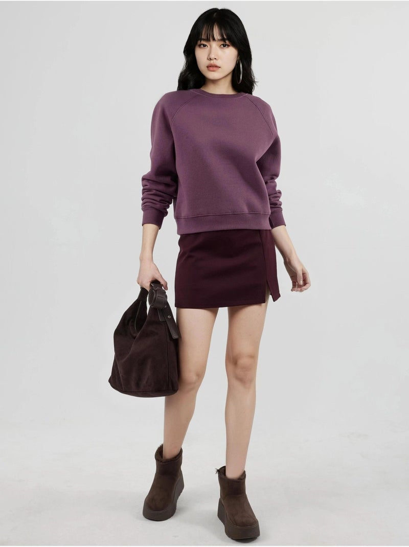Felpa in maglia con girocollo e maniche lunghe busem Lavanda - Kiabi