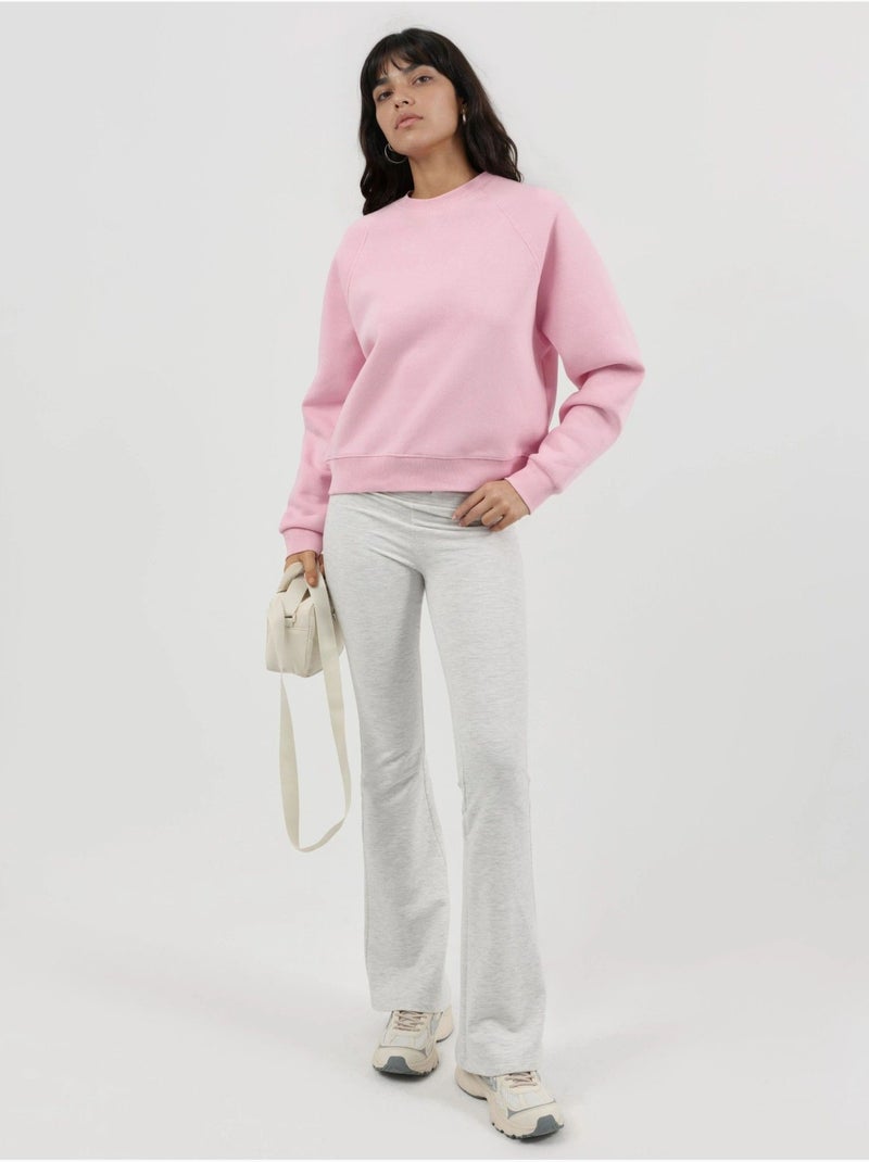 Felpa in maglia con girocollo e maniche lunghe busem Rosa pallido - Kiabi