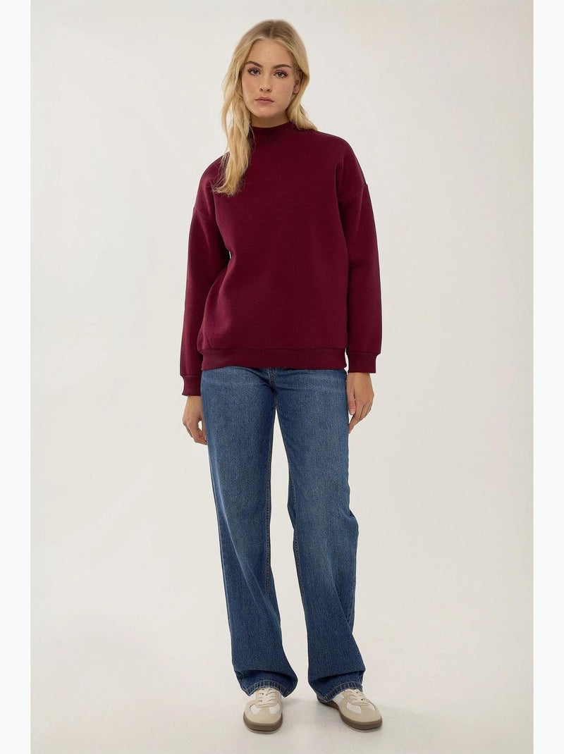 Felpa in maglia dalla vestibilità regolare hiccup Rosso bordeaux - Kiabi