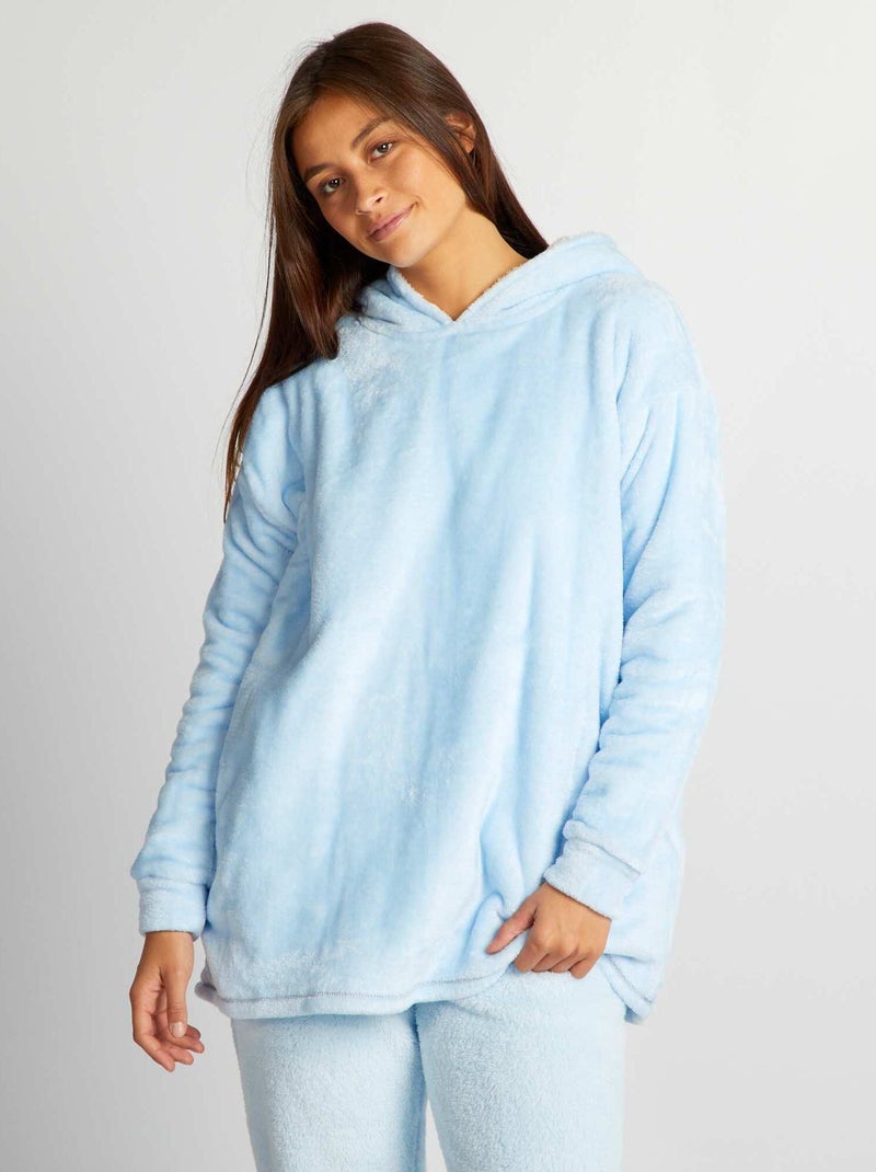 Felpa in maglia peluche BLU - Kiabi