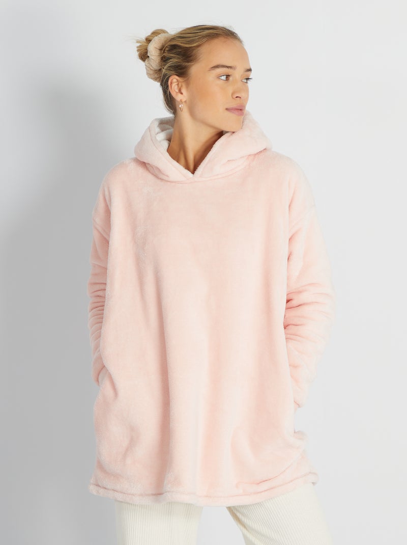Felpa in maglia peluche ROSA - Kiabi