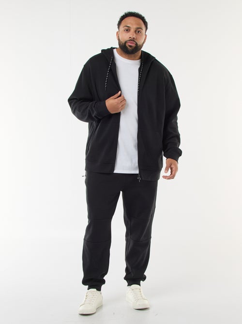 Felpa in maglia piqué con apertura con zip e cappuccio - Kiabi