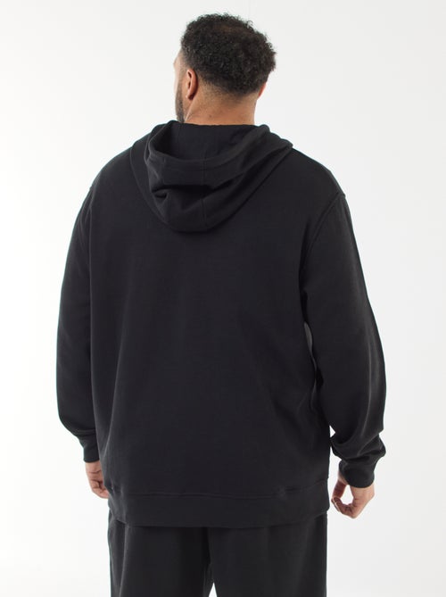 Felpa in maglia piqué con apertura con zip e cappuccio - Kiabi