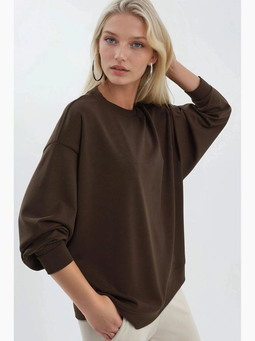 Felpa in maglia relaxed fit con girocollo busem - Kiabi