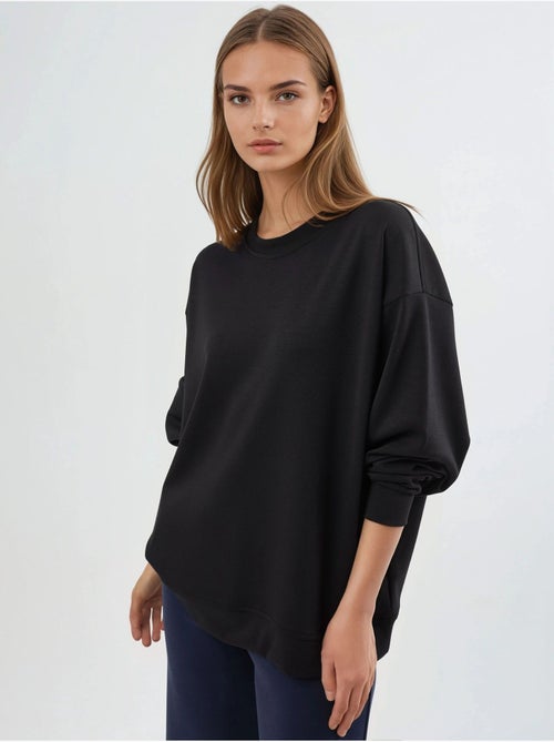 Felpa in maglia relaxed fit con girocollo busem - Kiabi Felpa in maglia relaxed fit con girocollo busem - Kiabi