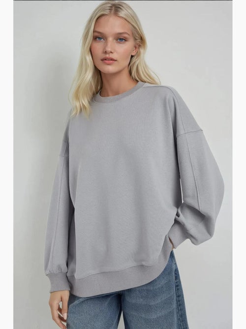 Felpa in maglia relaxed fit con girocollo hiccup - Kiabi