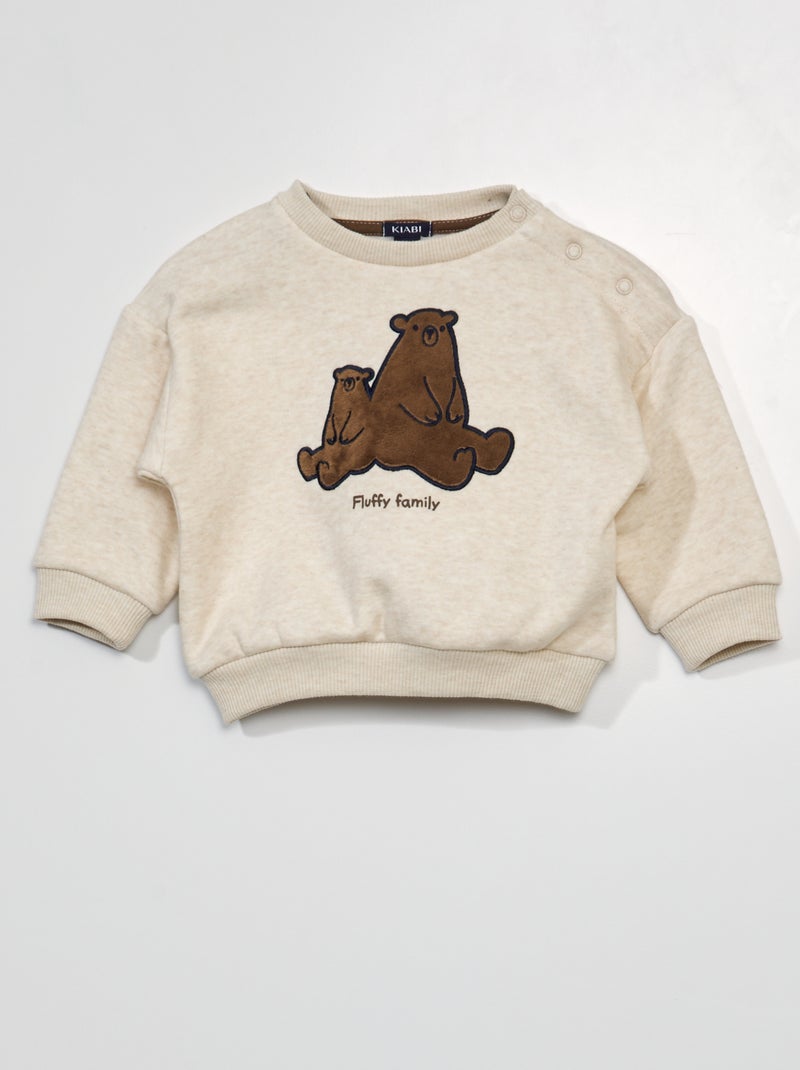 Felpa in maglia soffice - Sempre + morbidezza BEIGE - Kiabi