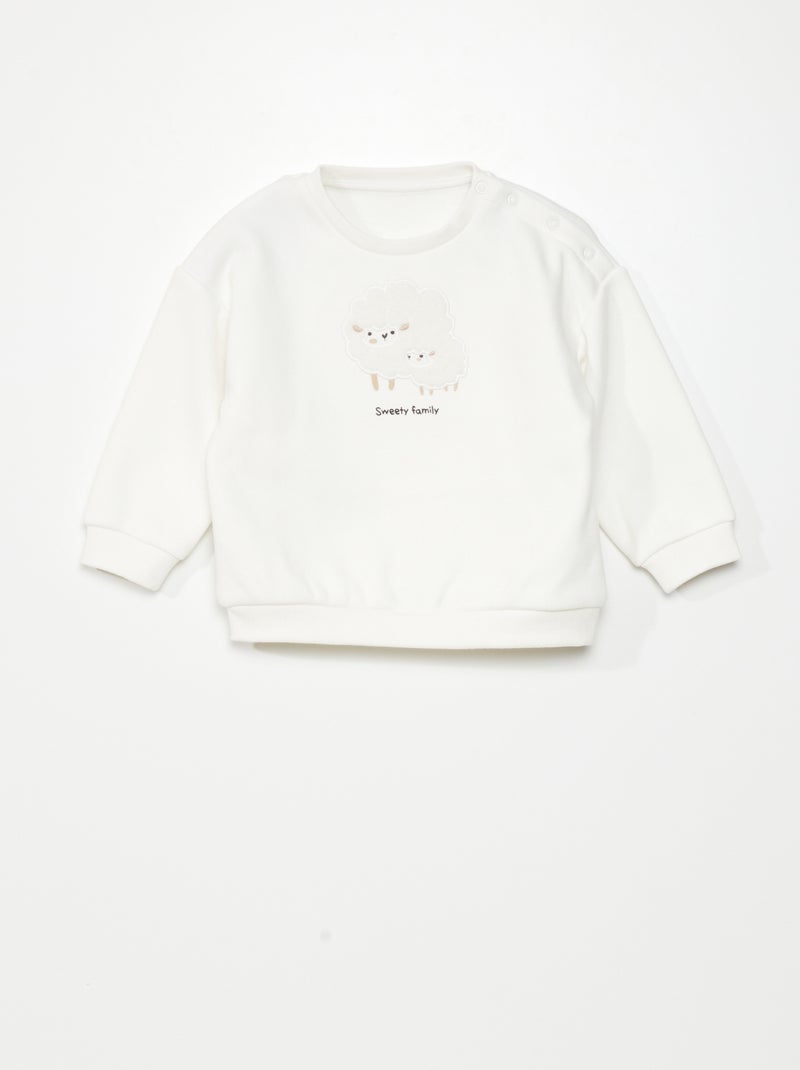 Felpa in maglia soffice - Sempre + morbidezza BIANCO - Kiabi
