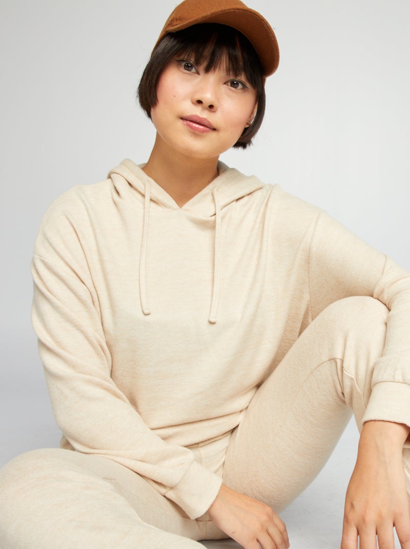 Felpa in maglia soffice BEIGE - Kiabi
