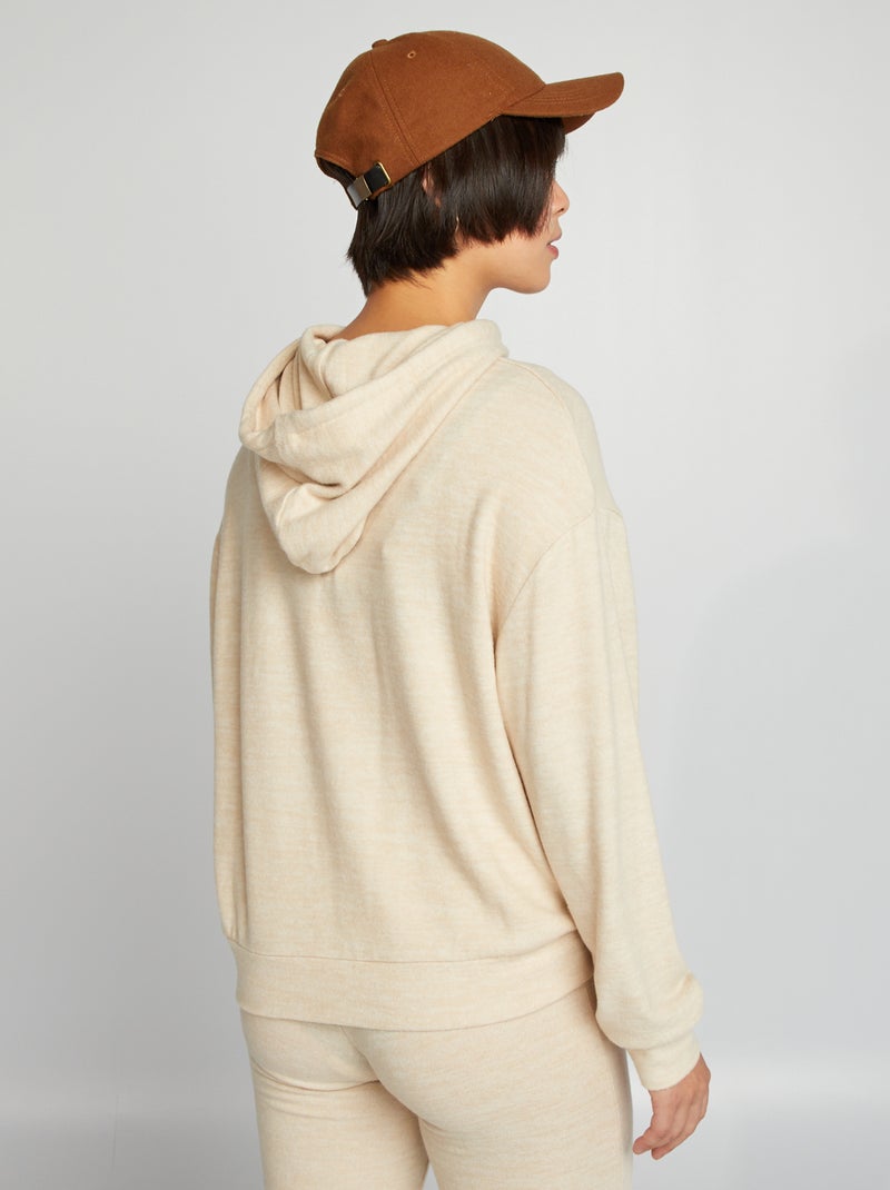 Felpa in maglia soffice BEIGE - Kiabi