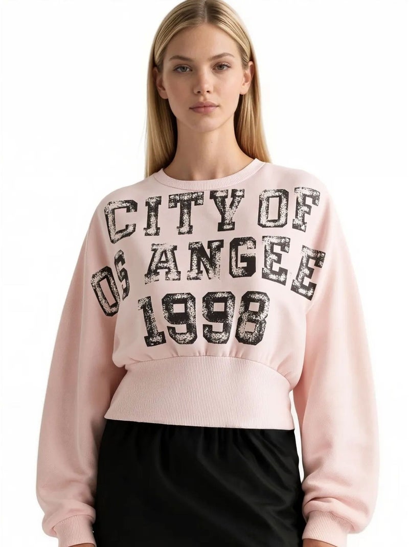 Felpa in misto cotone da donna busem Rosa confetto - Kiabi