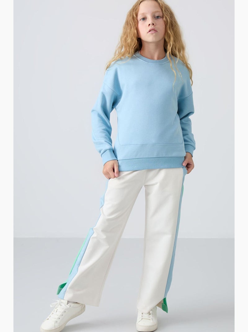 Felpa in misto cotone tommy Blu cielo - Kiabi