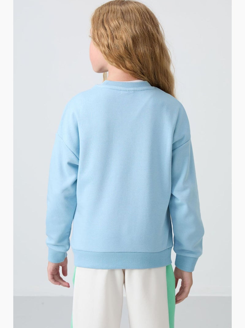 Felpa in misto cotone tommy Blu cielo - Kiabi