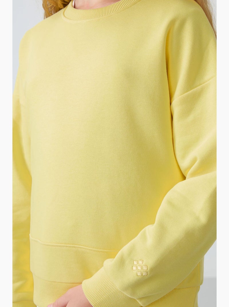 Felpa in misto cotone tommy Giallo limone - Kiabi