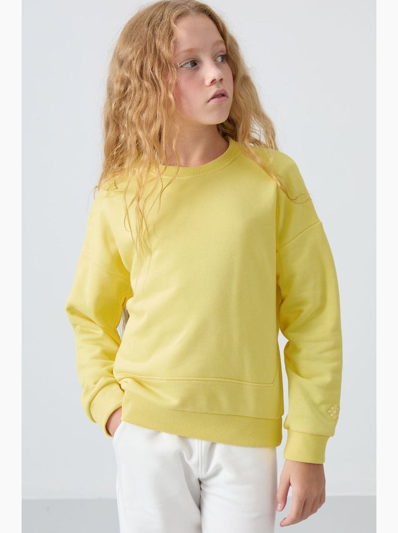Felpa in misto cotone tommy Giallo limone - Kiabi