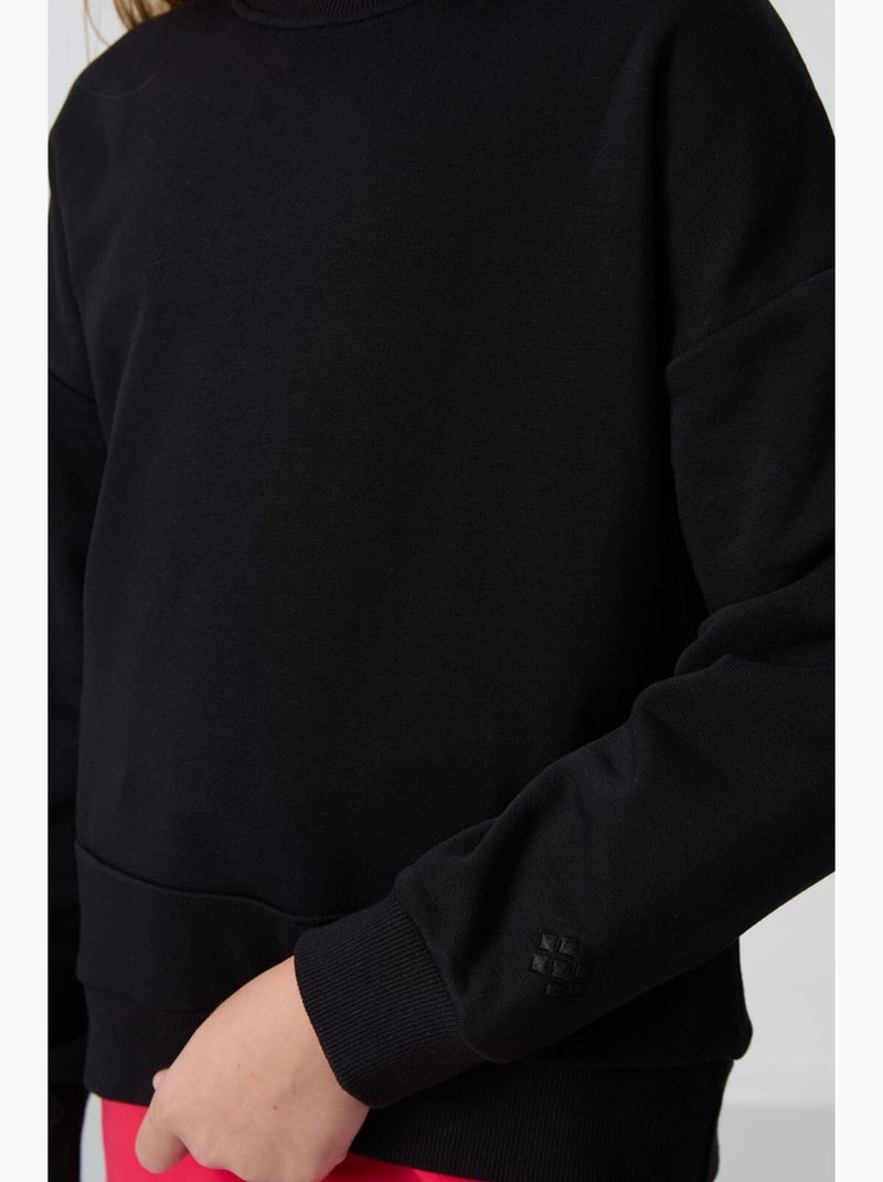 Felpa in misto cotone tommy Nero - Kiabi