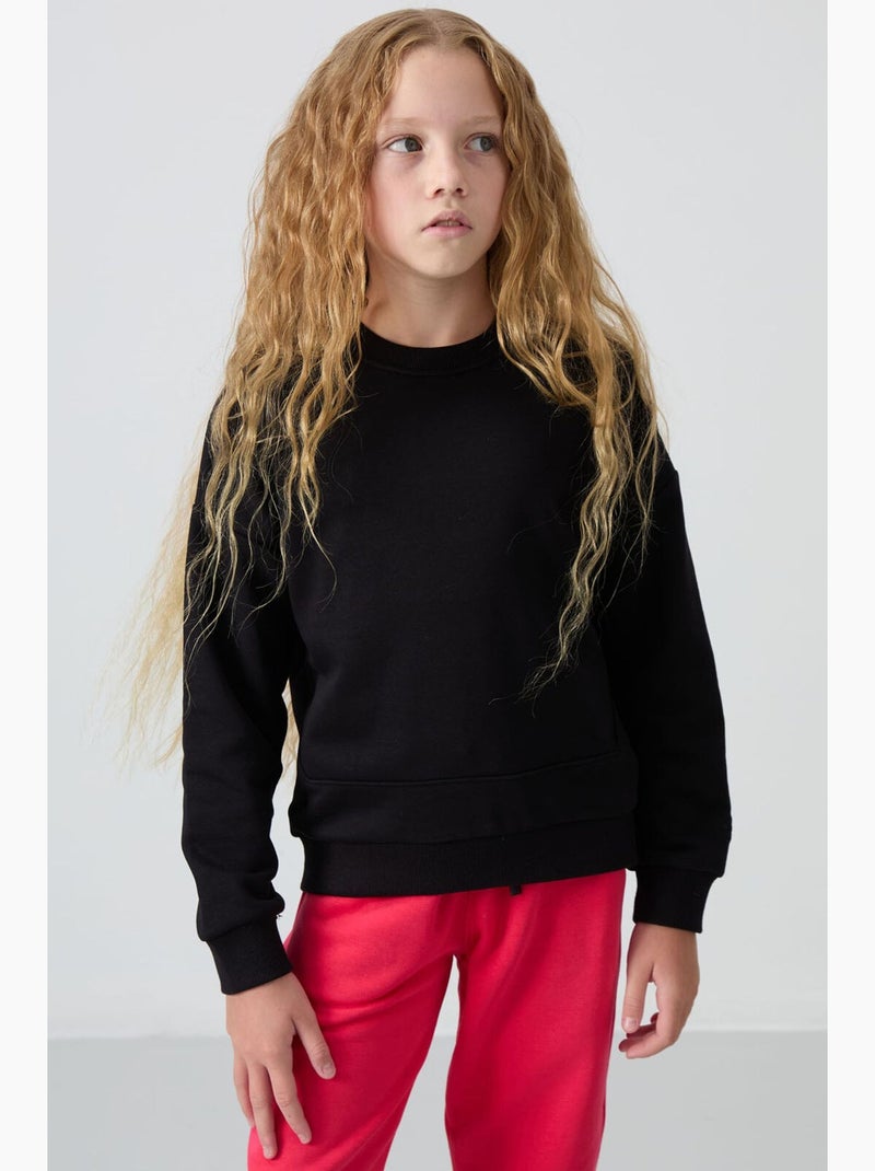 Felpa in misto cotone tommy Nero - Kiabi