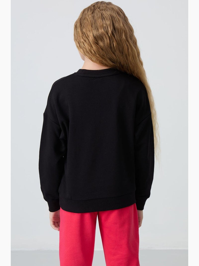 Felpa in misto cotone tommy Nero - Kiabi